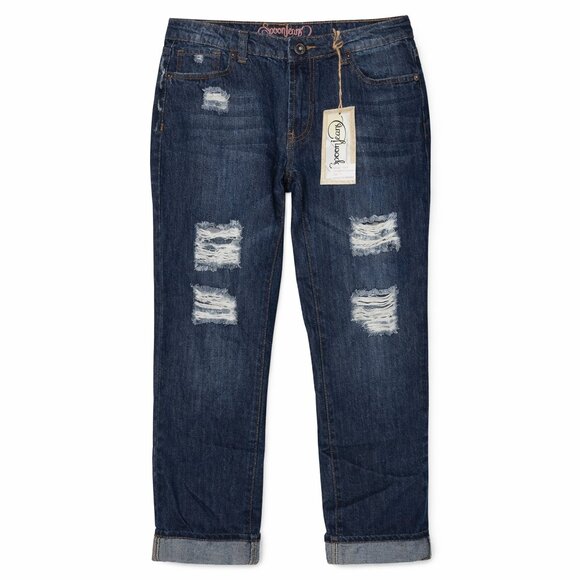 Spoon Jeans Denim - SPOON JEANS Distressed Dark Wash Jeans Size 11